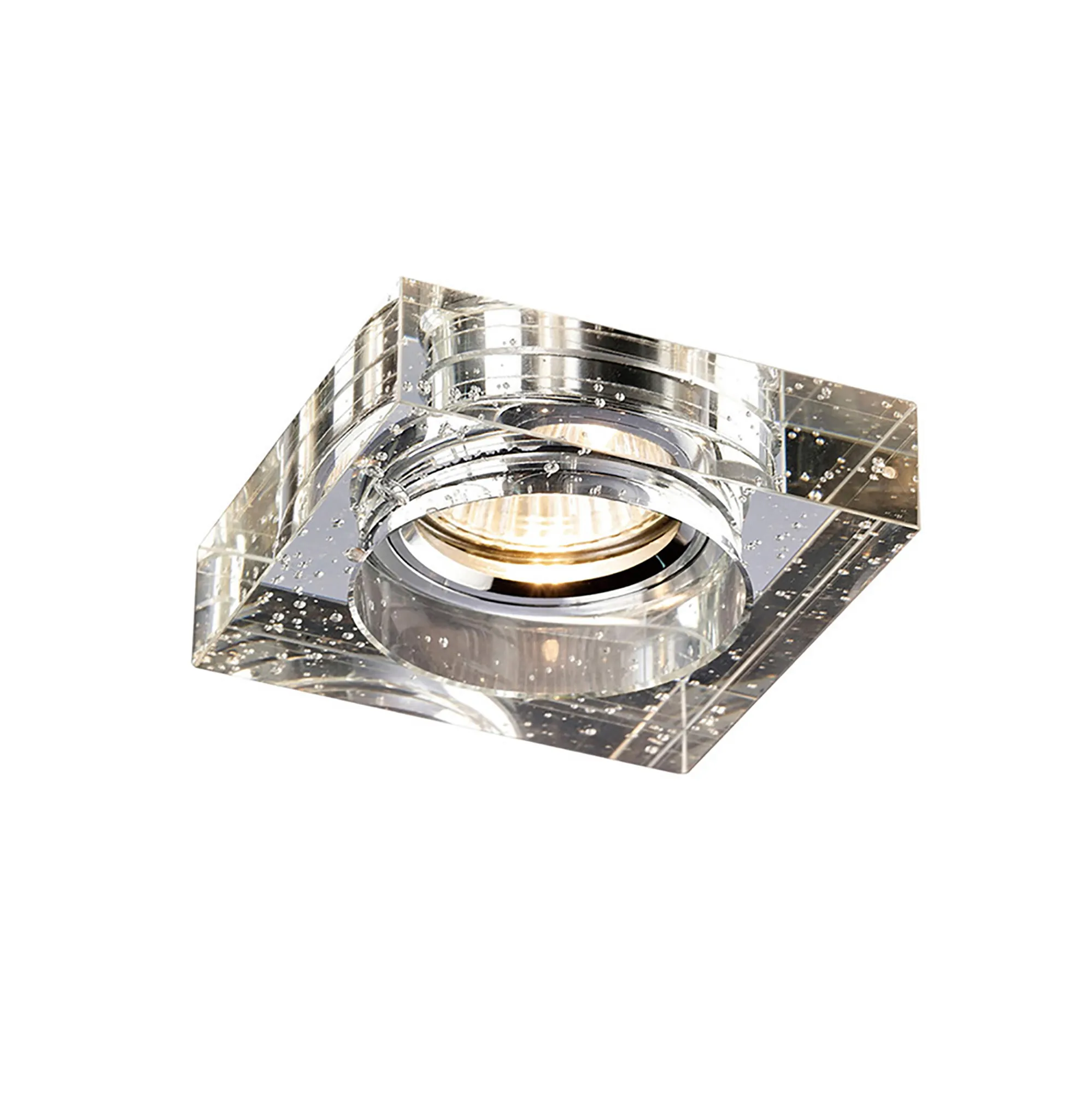 IL30832CH  Crystal Bubble Downlight Square Rim Only Clear